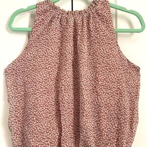 Sienna Sky S Floral Sleeveless tied elastic bottom button keyhole back